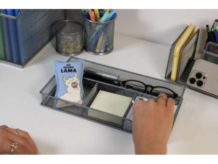 WEDO Plumier Office, en fil métallique, argent