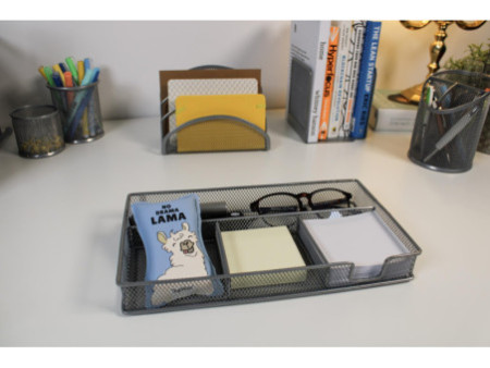 WEDO Plumier Office, en fil métallique, argent