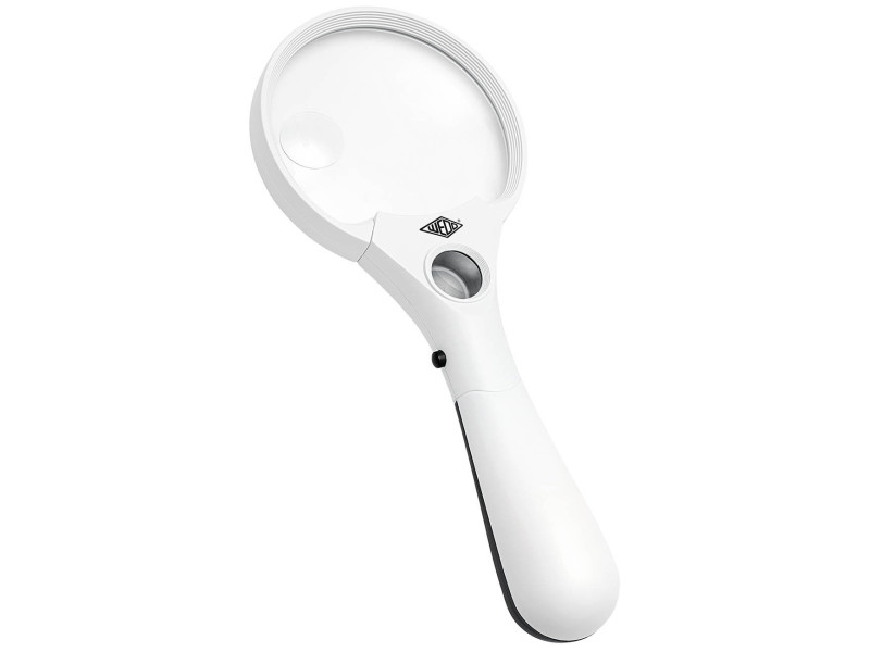 WEDO Loupe PROFI avec poignée et lumière LED, rond, blanc