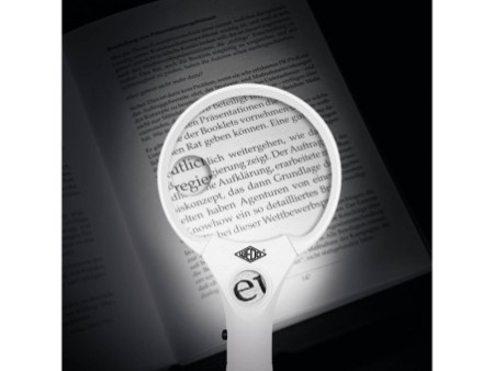 WEDO Loupe PROFI avec poignée et lumière LED, rond, blanc