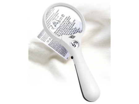 WEDO Loupe PROFI avec poignée et lumière LED, rond, blanc