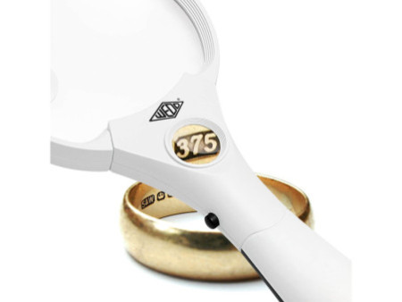 WEDO Loupe PROFI avec poignée et lumière LED, rond, blanc
