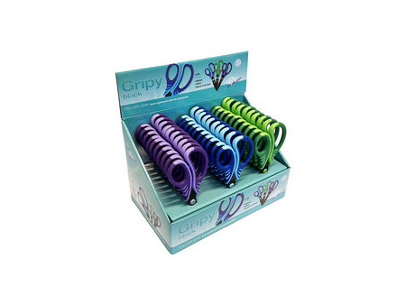 WEDO Ciseaux Gripy, ronds, longueur 175 mm, présentoir de 30