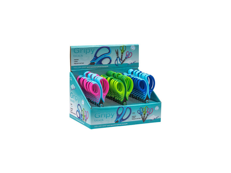 WEDO Ciseaux Gripy, pointus, (L)130 mm, présentoir de 30