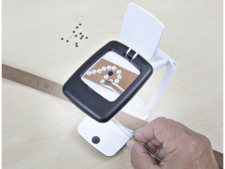 WEDO Loupe de table Pocket avec lumière LED, blanc/noir