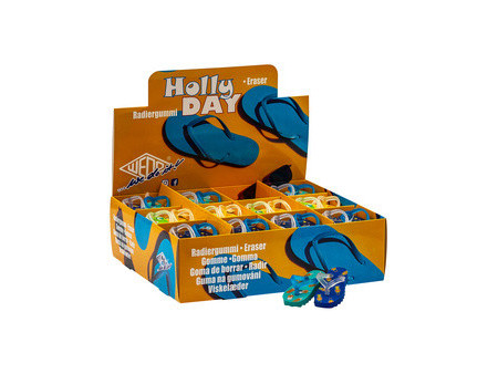 WEDO Gomme plastique Flip Flop 'HOLLYDAY', présentoir de 36