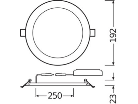 LEDVANCE Lampe LED encastrée DOWNLIGHT SLIM ALU, 17W, 3000K