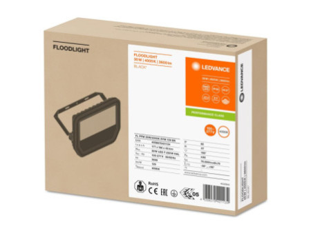 LEDVANCE Projecteur LED FLOODLIGHT, 30 watts, 4000K BK