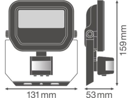 LEDVANCE Projecteur LED FLOODLIGHT SENSOR, 10 W, 4000K BK
