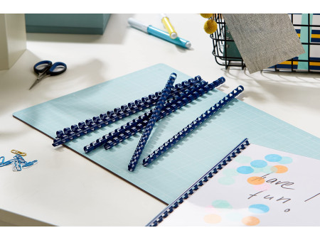 Fellowes Peigne à relier en plastique, A4, 10 mm, bleu