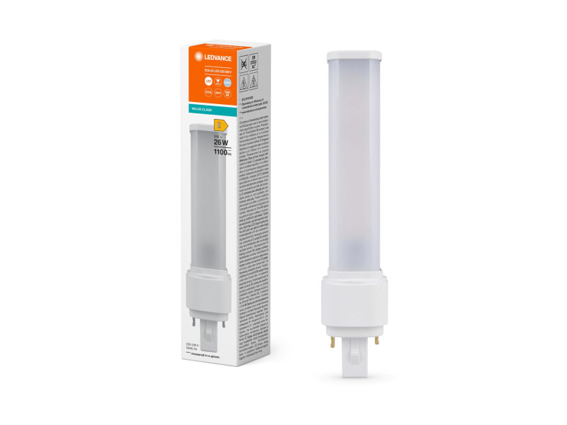 LEDVANCE Ampoule LED DULUX D, 9 Watt, G24d-3 (840)