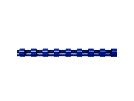 Fellowes Peigne à relier en plastique, rond, 12mm, bleu
