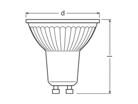 LEDVANCE Ampoule LED PAR16 DIN, 7 Watt, GU10 (927)