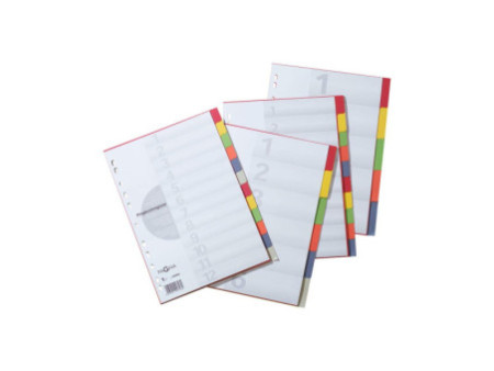 PAGNA Intercalaires en carton, A4, 12 touches, 12 couleurs