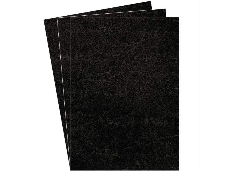Fellowes Couverture pour reliure Delta, grain cuir, A4, noir