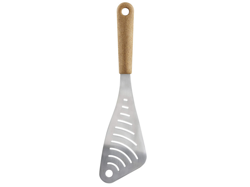 GastroMax Spatule ajourée BIO, manche effet bois