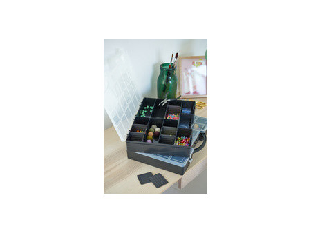 Plast team Boîte d'assortiment LUXOR HOBBY BOX, noir