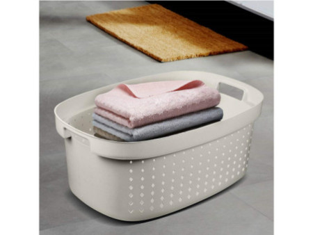 plast team Corbeille à linge SEOUL, 41,9 litres, blanc
