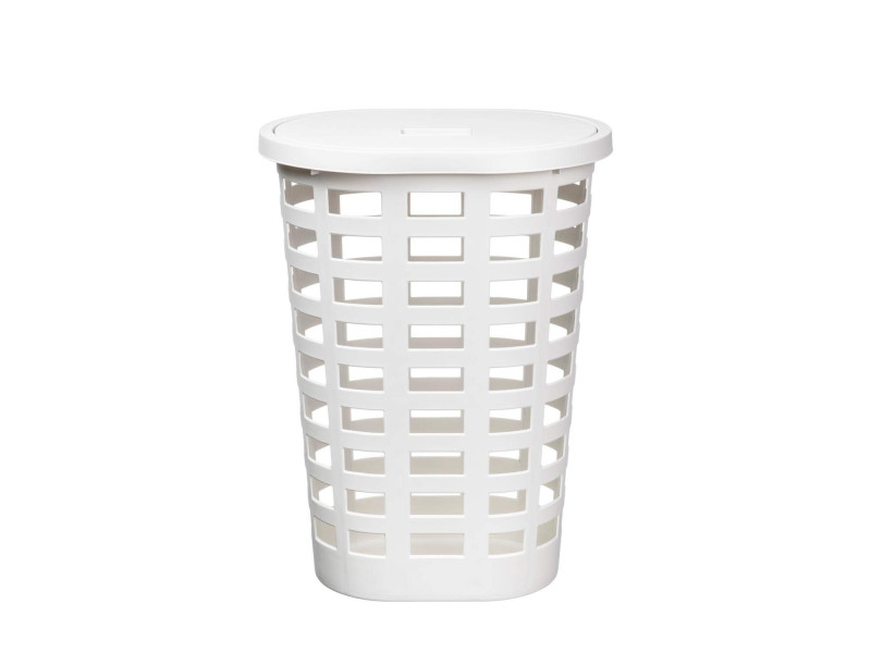 plast team Panier à linge BOSTON, 54 litres, ovale, blanc
