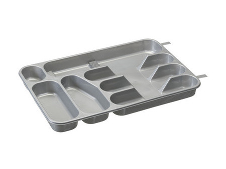 plast team Range-couverts, 7 compartiments, blanc