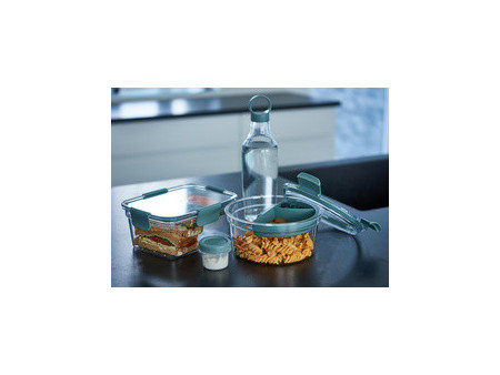 plast team Boîte pour dips Lyon To-Go, PP, rond, gris
