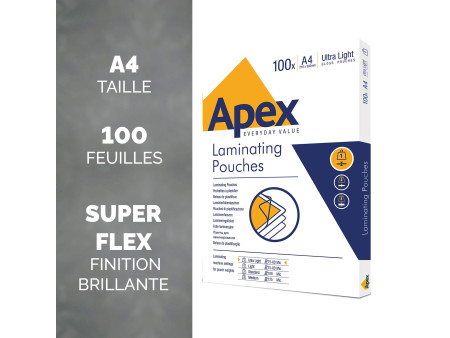 Apex Pochette de plastifcation Ultra Light, A4, 150 microns