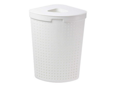 NHG Panier à linge SEOUL, 62 litres, triangulaire, blanc