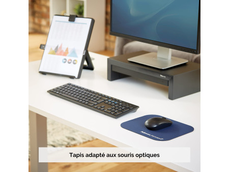 Fellowes tapis de souris Microban, en néoprène, bleu