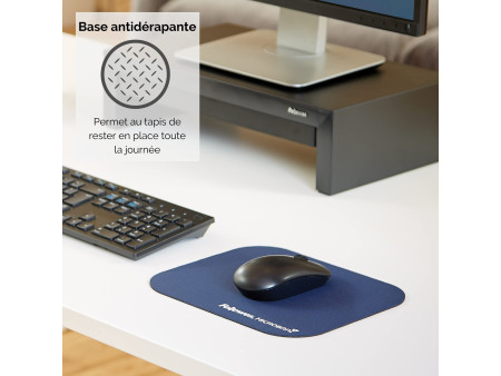 Fellowes tapis de souris Microban, en néoprène, bleu