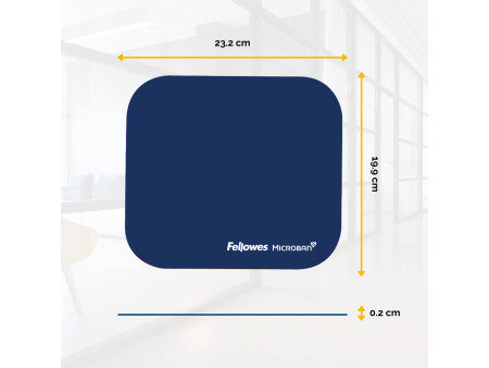 Fellowes tapis de souris Microban, en néoprène, bleu