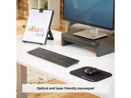 Fellowes Tapis de souris Microban, en néoprène, noir