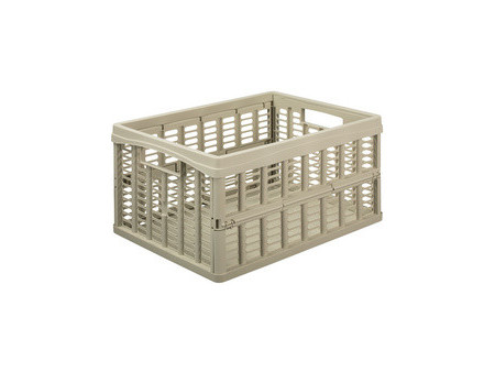 NHG Caisse de rangement pliante, PP, 32,5 litres, beige