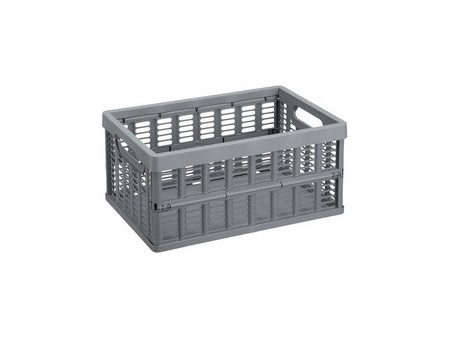 NHG Caisse de rangement pliante, PP, 11,5 litres, gris