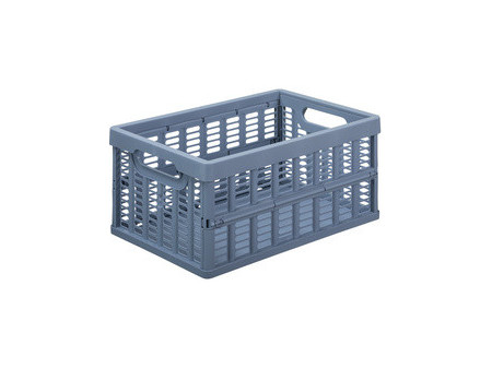 NHG Caisse de rangement pliante, PP, 11,5 litres, gris