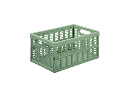 NHG Caisse de rangement pliante, PP, 11,5 litres, gris