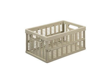 NHG Caisse de rangement pliante, PP, 11,5 litres, gris