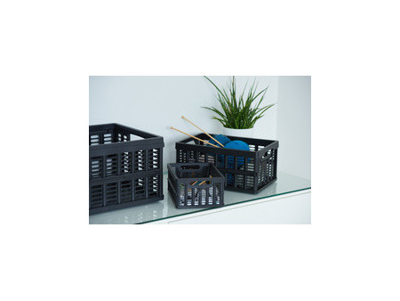 NHG Caisse de rangement pliante, PP, 11,5 litres, gris