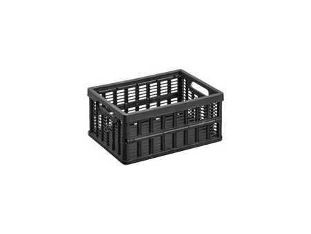 NHG Caisse de rangement pliante, PP, 3,5 litres, noir