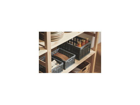NHG Caisse de rangement pliante, PP, 3,5 litres, noir
