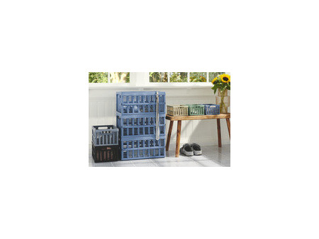 NHG Caisse de rangement pliante, PP, 3,5 litres, noir