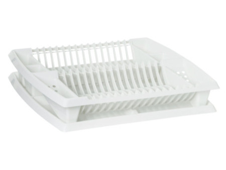 Plast team Égouttoir à vaisselle avec tablette, blanc