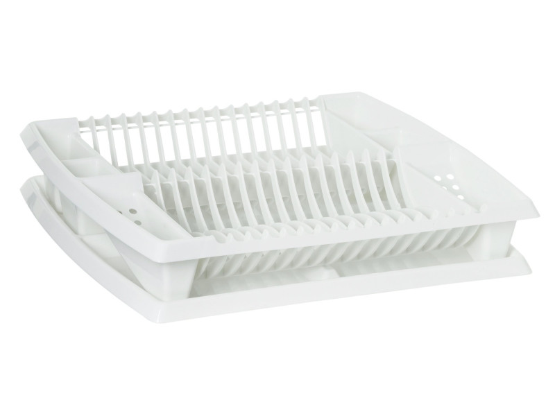 Plast team Égouttoir à vaisselle avec tablette, blanc