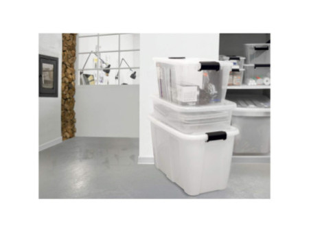 plast team Boîte de rangement HOME BOX, 30 L, transparent