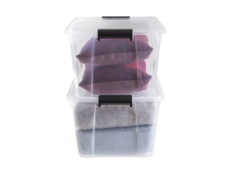 plast team Boîte de rangement HOME BOX, 30 L, transparent
