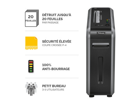Fellowes destructeur de documents Powershred 125Ci,