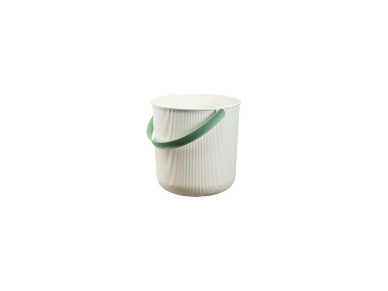 NHG Seau de rangement AKITA, 10 litres, vert/blanc