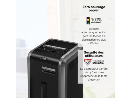 Fellowes Destructeur de doc Powershred 225Ci, particules