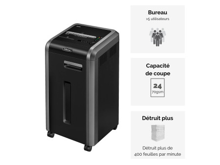 Fellowes Destr. de doc Powershred 225Ci, particule, suisse