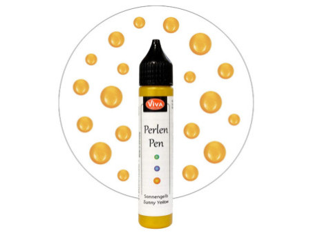 ViVA DECOR Stylo à perles, 28 ml, jaune soleil