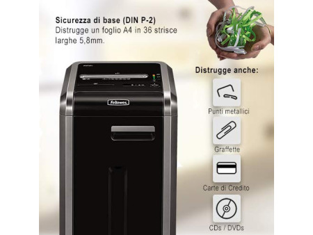 Fellowes Destructeur de docu. Powershred 225I, bandes 5,8 mm